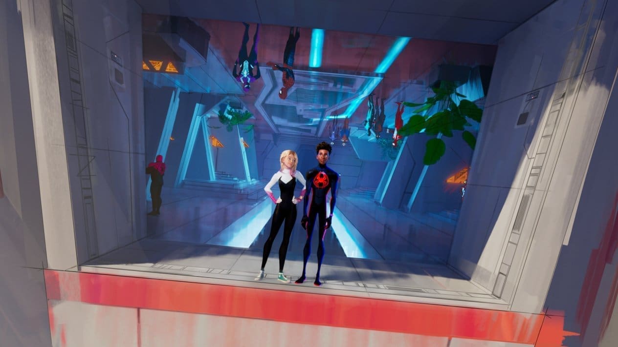 Miles and Gwen in Across the Spider-Verse