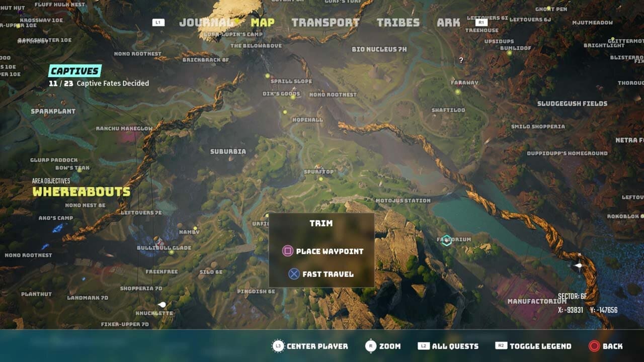 Trim location in Spurftop