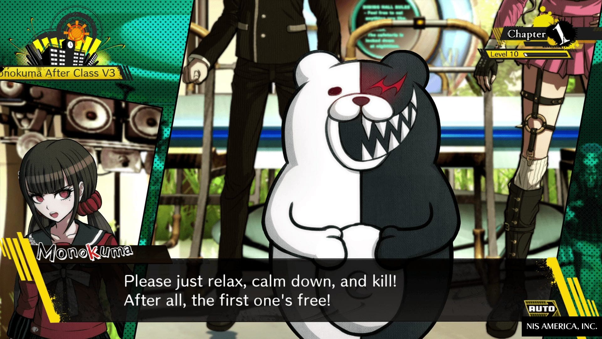 Danganronpa V3 trial scene