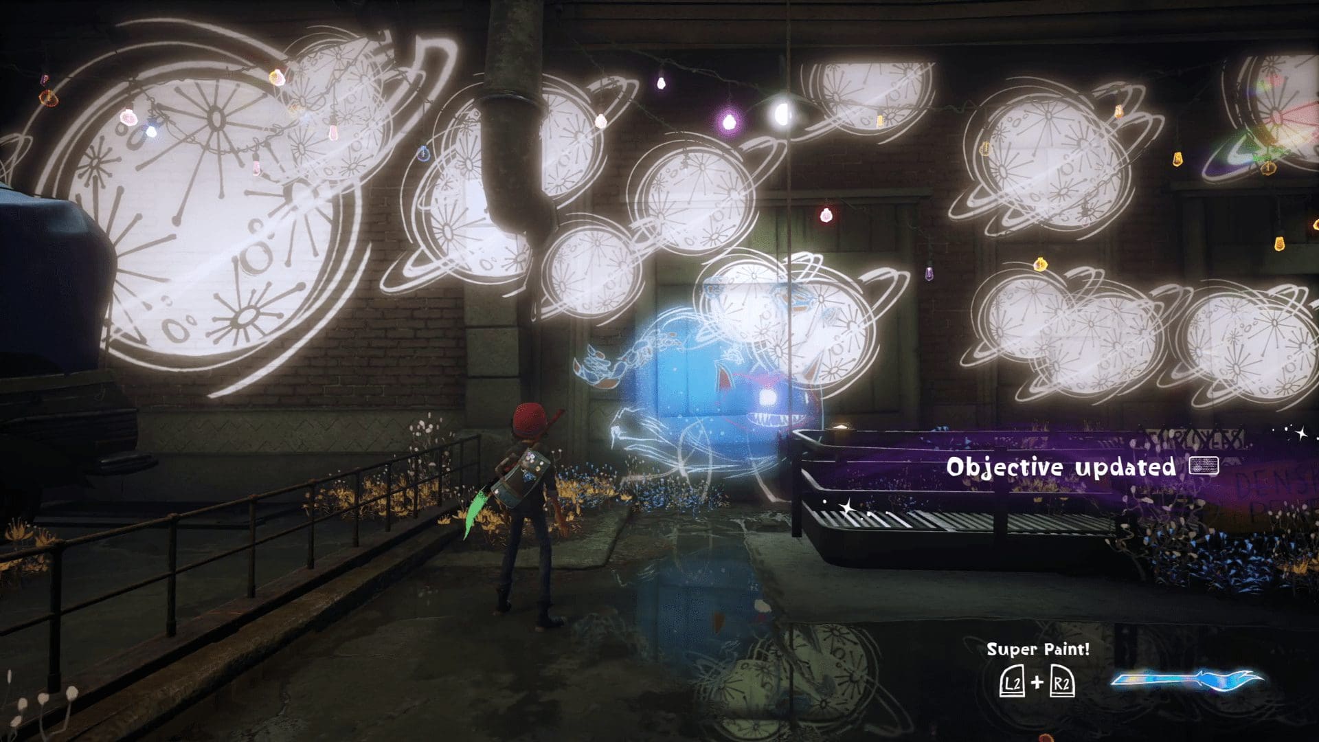 Concrete Genie — custom Genie frolicking among murals