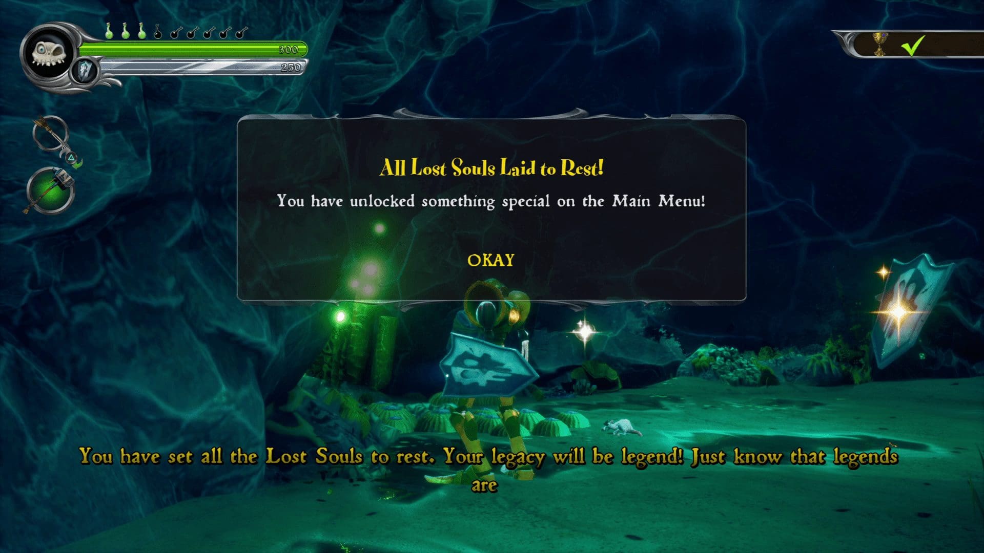 MediEvil (2019) — Message showing a new feature unlocked